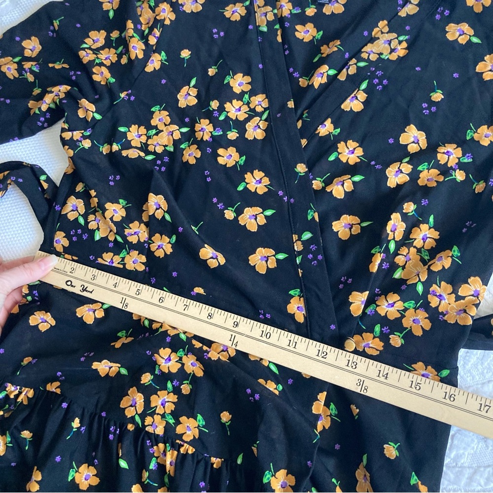 CAbi debut fiesta floral wrap dress romantic wedding guest spring summer size M - Picture 10 of 14